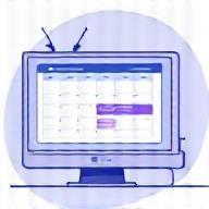 Illustration of scheduling a call on a calendar